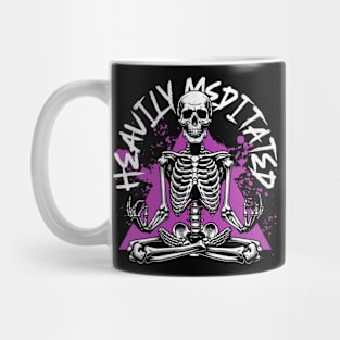 Heavily Meditated Skeleton | T Shirt Design Mug